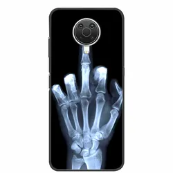 Wildlife Design Black Silicon Soft Phone Case - Wolf & Lion for Nokia G50 (B06.CH.19)