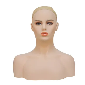 

Orange Lipstick Female PVC Mannequin Head Bust For Wigs Hat Jewelry Display M-66