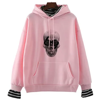 

Fun And Creative Skull Harajuku Ulzzang Tumblr Women Sweatshirt Winter&spring Funny Print Hip Hop Streetwear Chic Casual Tops