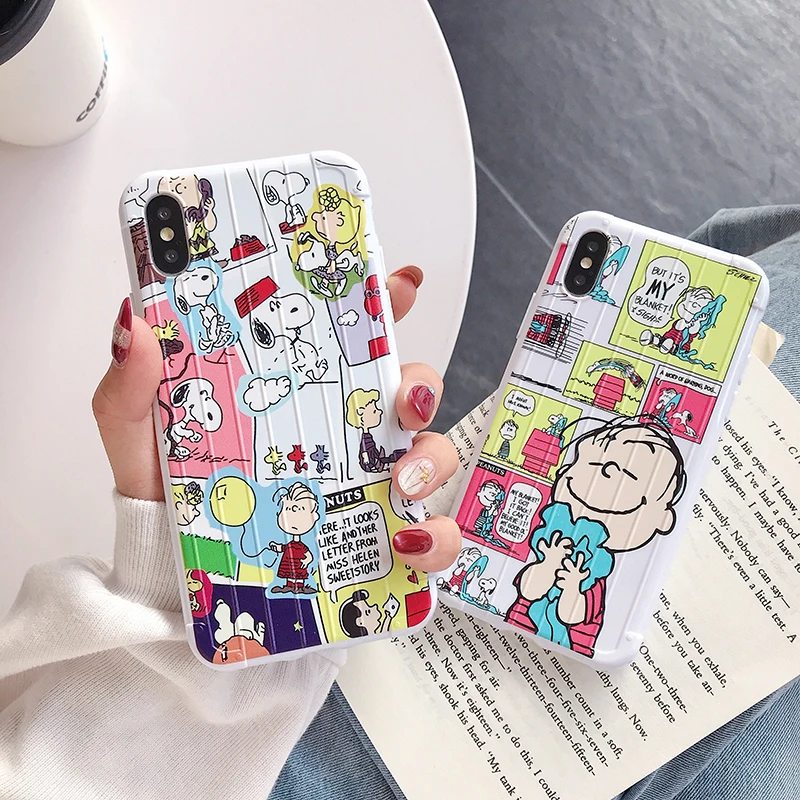 Чехол s с мультипликационным принтом «Charlie» коричневого цвета для iPhone 11, 7, 8, 6, 6S Plus, 3D полосатая мягкая задняя крышка из ТПУ для iPhone 11Pro, XS чехол для MAX XR Coque