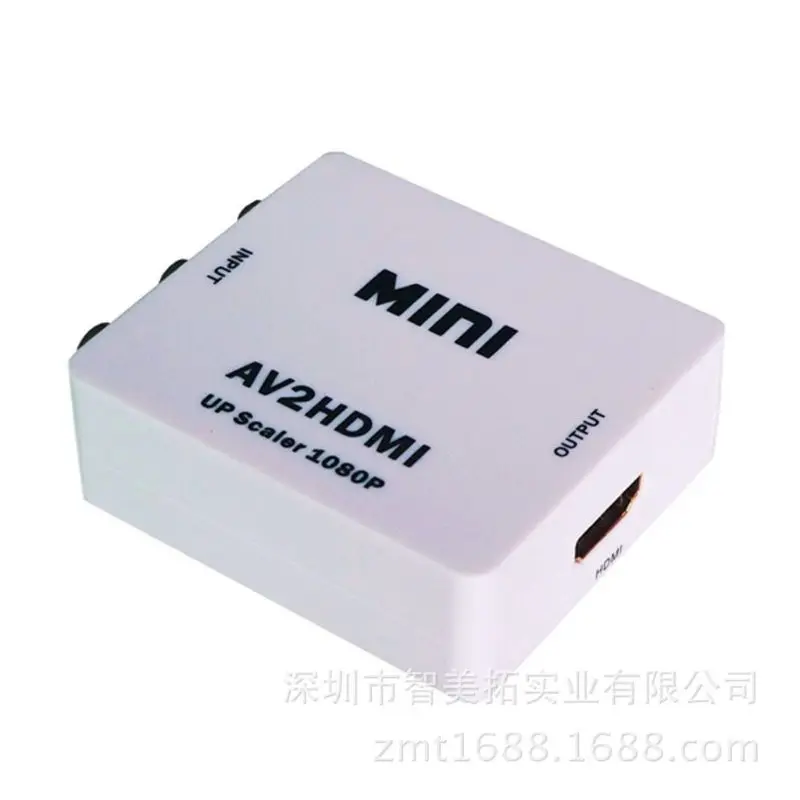 Мини AV в HDMI конвертер адаптер AV CVBS 3RCA в HDMI конвертер коробка 1080P видео AV 2HDMI конвертер для HDTV PS3 PS4 DVD PC