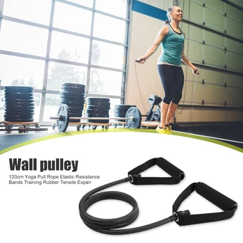 

2020 1.2m Yoga Pull Rope Resistance Band Tensile Tube Expander Fitness Equipment Practical Training Rubber Tensile Expander