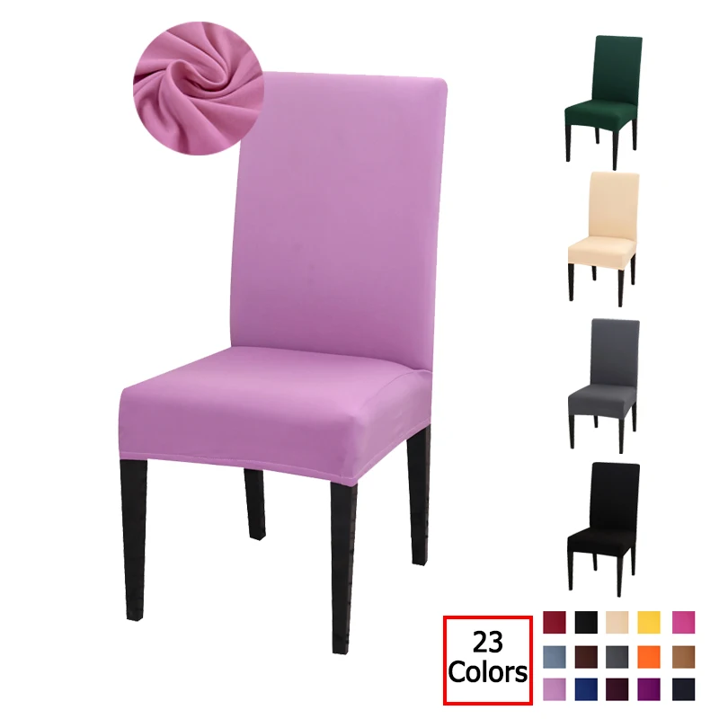 

1/2/4/6/8Pcs Chair Cover Solid Color Spandex Stretch Chair Covers Elastic Slipcovers For Wedding Kitchen Dining Room Banquet