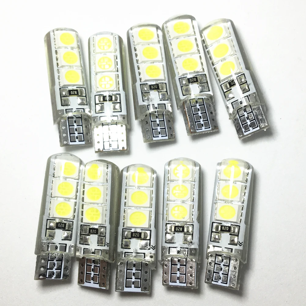100 шт. водонепроницасветильник светодиодные лампы T10 194 2825 W5W 6 SMD для