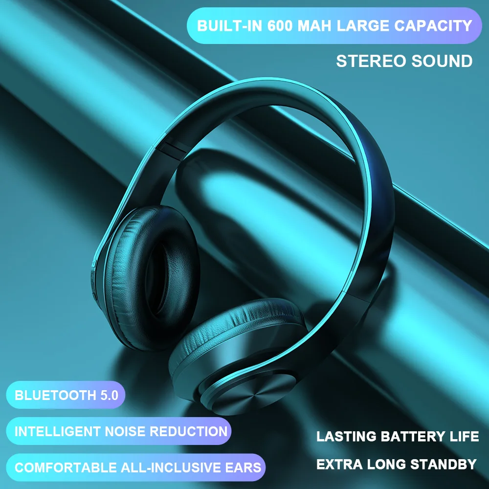 

AWI H4 pro Bluetooth Headphones Wireless Earphone Over-ear Noise HiFi Stereo Canceling Gaming Headset with Mic Support TF Card