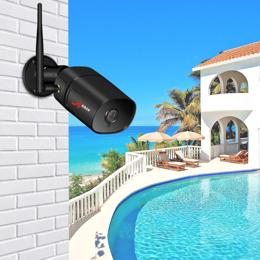 ANRAN 2.0MP IP Camera Wi-fi Outdoor Waterproof HD Video Surveillance Security Camera Built-in SD Card Slot Wifi Camera 1080P