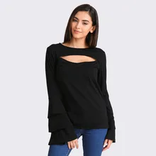 Женская бесшовная рубашка для йоги с круглым вырезом и рукавом для торта, работа фитнес-тренировки, бесшовные топы, рубашки A9