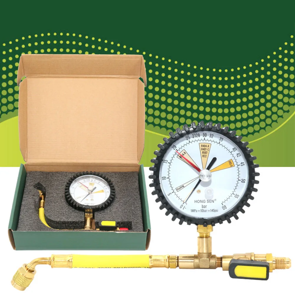 

Spherical Structure Pressure Test Refrigerant Regulating Portable Air Conditioning Home Supplies Pressure Gauge