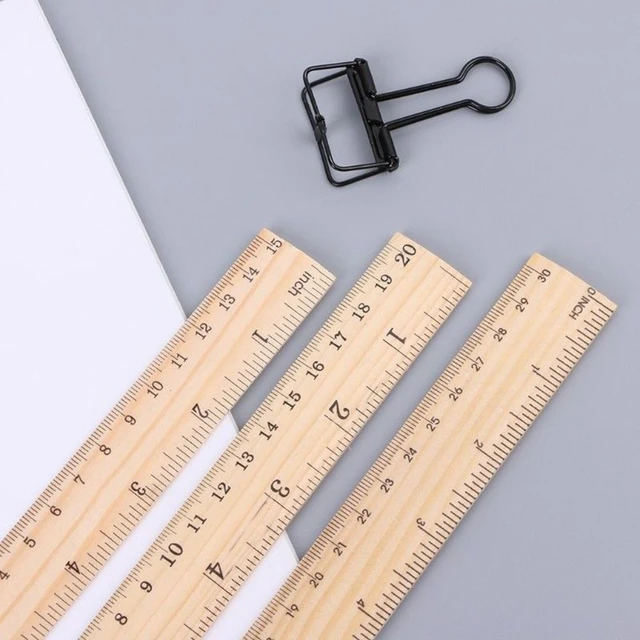 15/20/30cm Wooden Straight Rulers Drawing Tool Desk Accessories Student  Teacher Stationery School Office Supplies