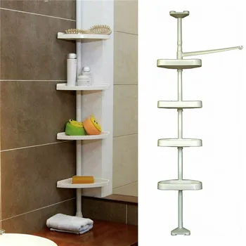 

4 Layers Triangular Corner Organizer Rack Shelves Basket Adjustable Hanger Shampoo Organizer Shower Bathroom Shelf Kitchen
