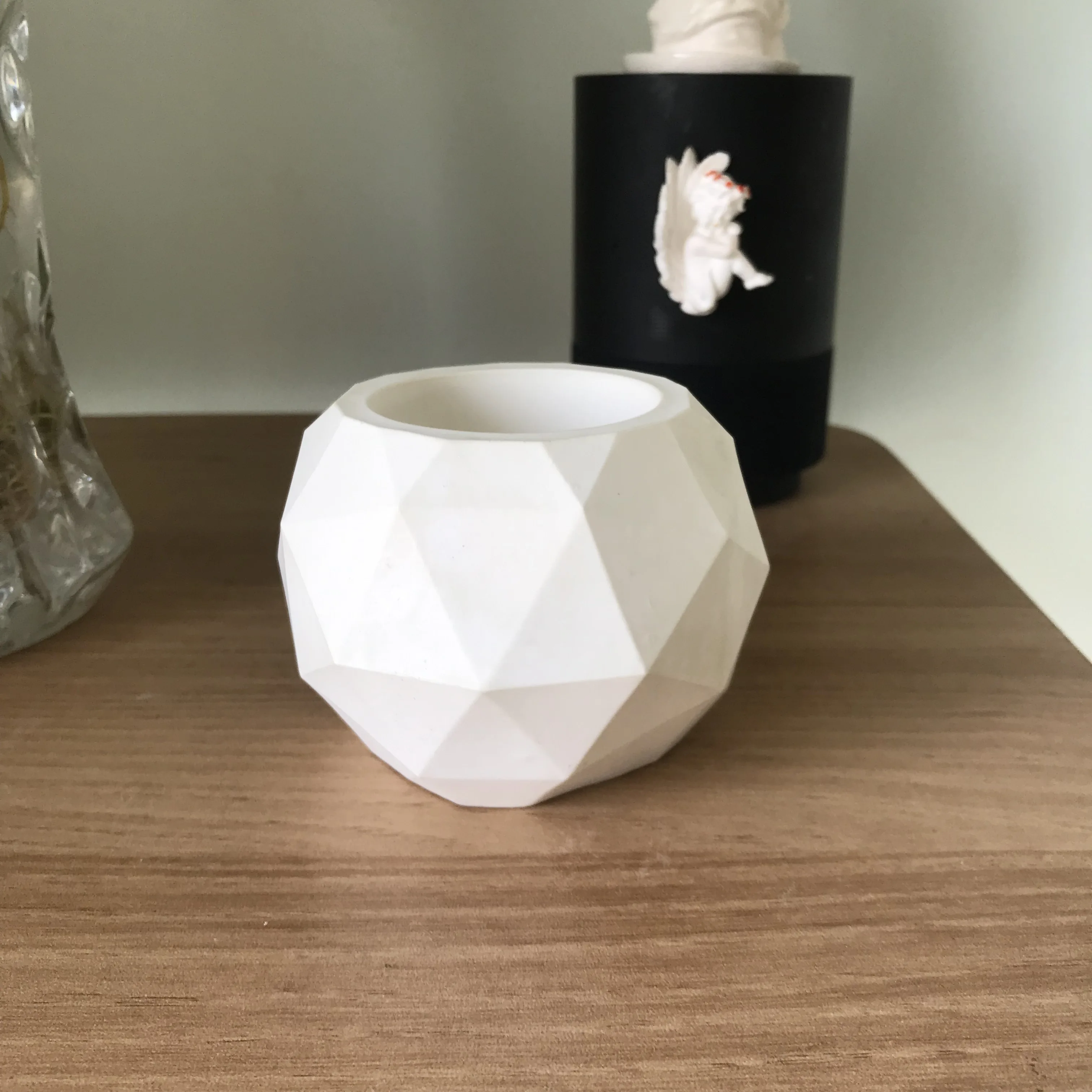 

3D Polymer Clay Molds Silicone Flower Pot Cement Mould Handmade Concrete Planter Maker