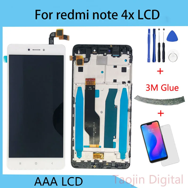 Оригинальный ЖК дисплей 5 дюйма для XIAOMI Redmi Note 4X сменный дигитайзер сенсорного
