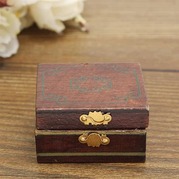 

Dressing Table Classical Mini Doll House Luxury Ornament Toy Jewelry Box Gift 1/12 Kids Accessories Miniatures Decoration