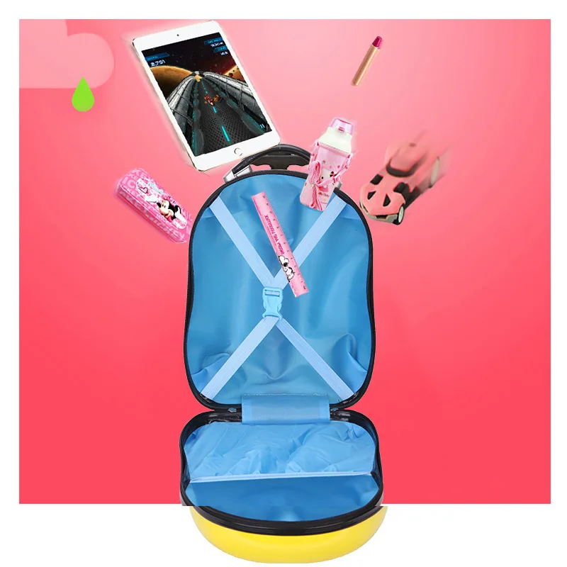 Детский чемодан для девочек, 16 дюймов, Детский чемодан принцессы Микки, чемодан на колесах из АБС-пластика