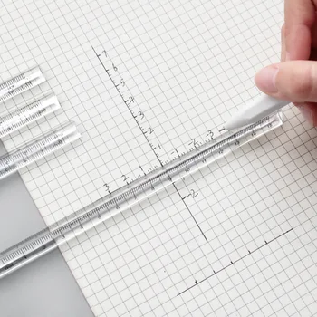 

15cm Transparent Straight Ruler Students Stationery Simple Triangular Rulers Kids Scale on Both Sides Acrylic Measuring Tools