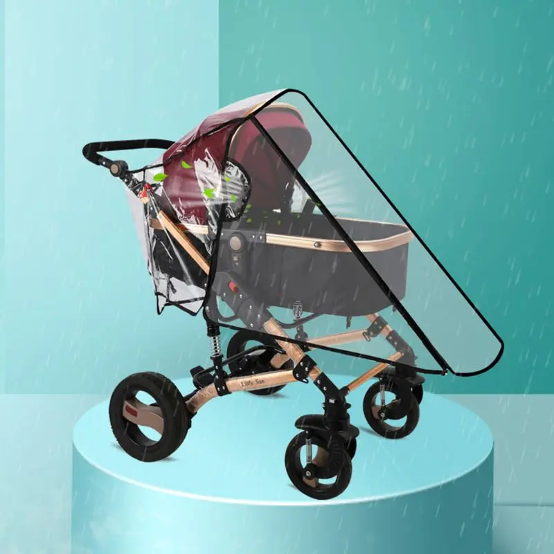 Водонепроницаемый дождевик для коляски, прозрачный дождевик с защитой от ветра и пыли на молнии X5XE