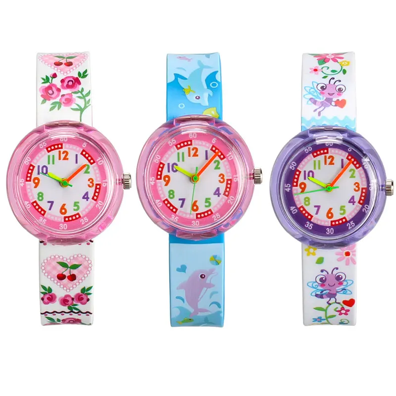 Leisure Children Watch Girl Watches The Silicone Plastic Quartz Watch Small and Pure and Fresh Lovely Students afbeelding
