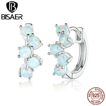 

BISAER 925 Sterling Silver Dreamy Bubbles Stud Earrings for Women Round Circle Simple Fashion Earrings Jewelry Brincos Bijoux