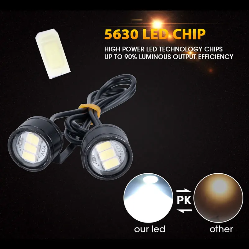 HLXG 2X Мотоцикл головной светильник 12V мотоциклов головной светильник круглый фара для скутера универсальные аксессуары двигатель Передние фары