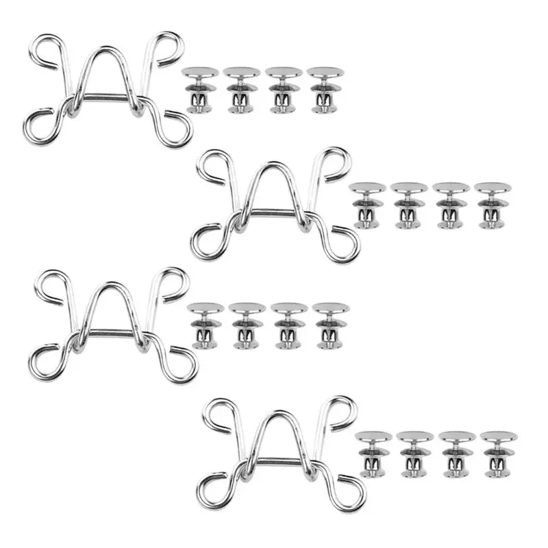 4 Sets Reduce Pants Waist Button Jeans Pants Fit Buton Perfect Fit Instant Replacement No Sew Jeans Buckles Thin Waist Buckles