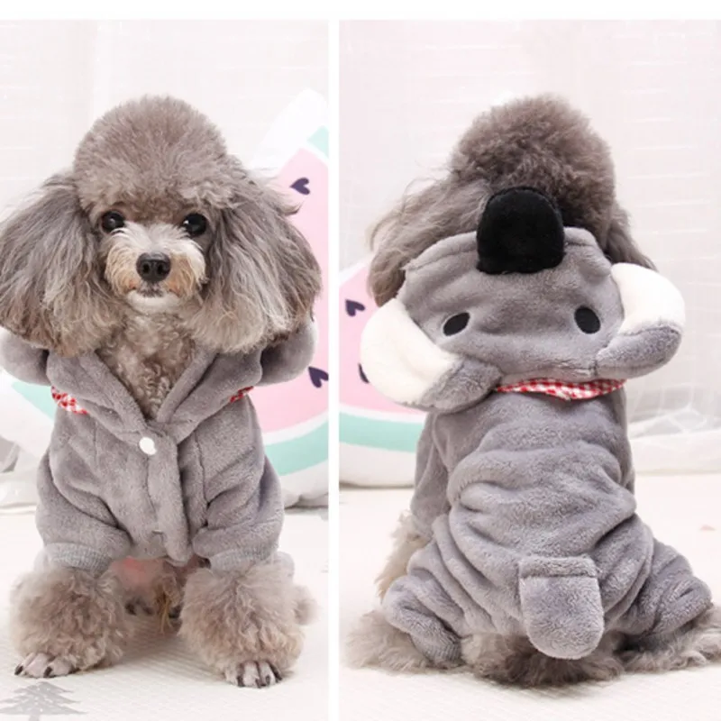Dog Clothes New Pet And Bear Wear Turned Small Winter To Thick Four-legged Koala Teddy Autumn | Дом и сад