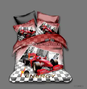 

Factory Effex Racing Car Bedding Set Boys Gift Bedroom Decor 100% Microfibe Soft 1PC Duvet Cover with Pillowcases No Comforter