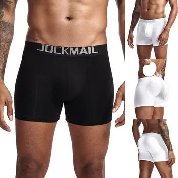

Mens Removable Falsies Underpants Sexy Pouch Pants Underwear Soft Boxer Panties Breathable Gay underwear ropa interior hombre