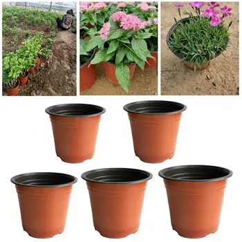 

1 Pcs Soft Plastic Flower Pot Plant Desktop Plant Vegetation Nursery Garden Flowers Tools Home Pots