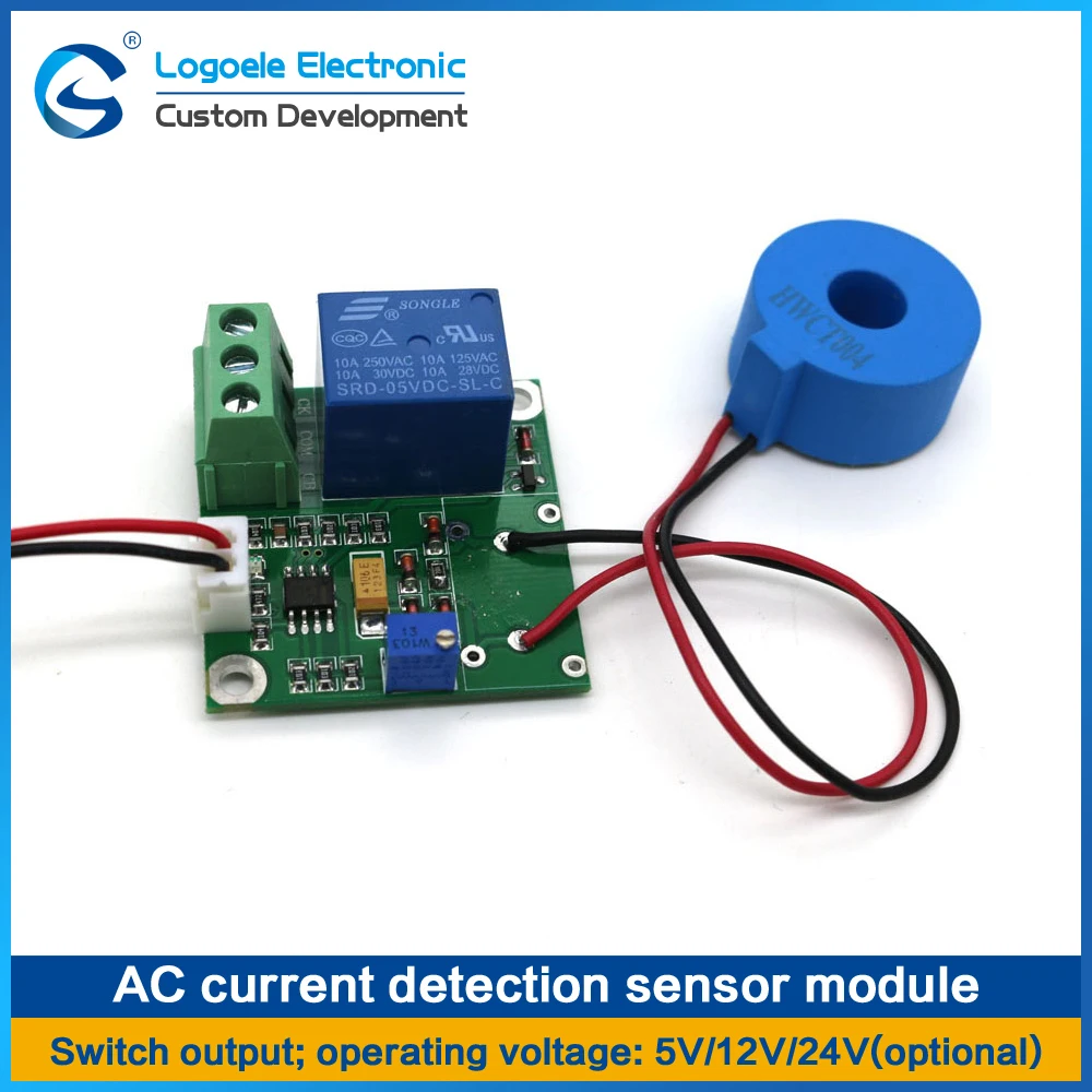 Module AC Current Sensor Module Switch Output Sensor Module DC24V Output Customized 0-50A Detection and Sensing Module Module AC Current Sensor Module Switch Output Sensor Module DC24V Output Customized 0-50A Detection and Sensing Module