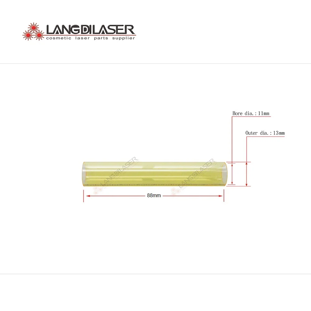 IPL lamp flow tube , size : 88 *13*11  , UV filter lamp flow tube , water flowing quartz glass tube size 50x50mm 510nm uv cut ir pass filter glass jb510