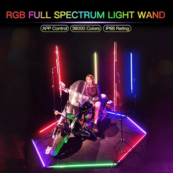 

LUXCEO P120 waterproof rgb tube light 4ft photography video light wand,RGB Colors,Waterproof IP68,12 Modes,APP Control,1000LUX