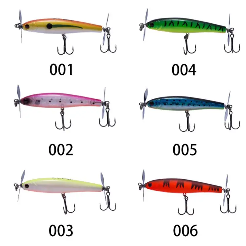 Fishing Bait Propeller Head Tail Hook Sharp Professional Tackle Lure Artificial 3D Baits 9cm14.5g Trolling Fishing Accessories