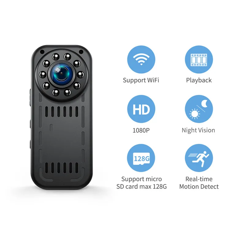 

QZT Mini WIFI Camera Full HD 1080P Infrared Night Vision Micro Video Camera Smallest DVR IP Camera WIFI Wireless Mini Camcorders