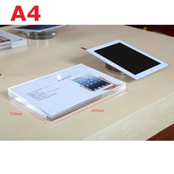 5 sztuk A4 A5 A6 telefon komórkowy akrylowy stojak akrylowy uchwyt na etykiety uniwersalny kryształowy stojak na telefon komórkowy tanie i dobre opinie CN (pochodzenie) AT002