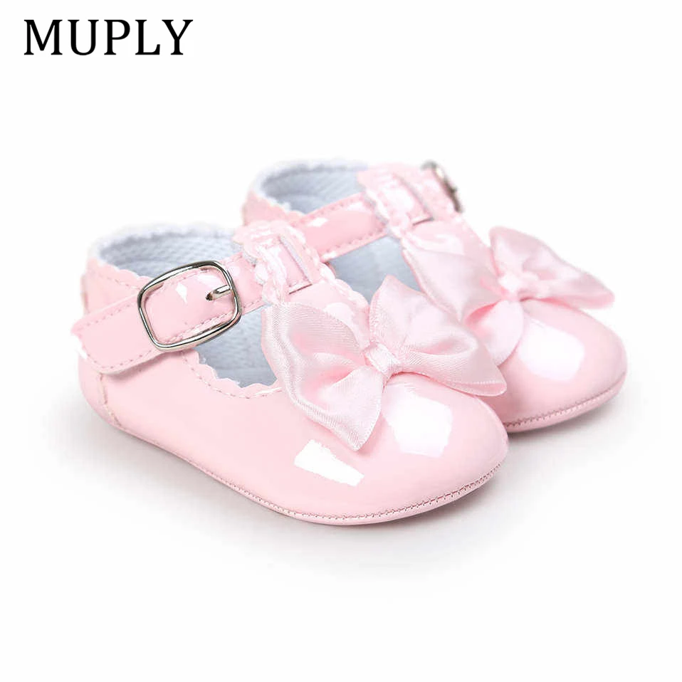 Best Offers Princess Shoes First-Walkers Wedding Newborn Baby-Girls Summer PU Buckle Big-Bow Party Gjor38gz