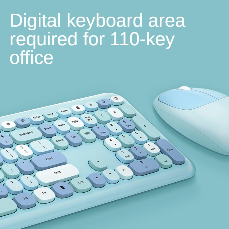 Teclado sem Fio e Mouse Teclado de Cor Pequeno Fresco Macaron Conjunto Meninas Adorável Chocolate Silencioso Infinita Cor - Imagem 4