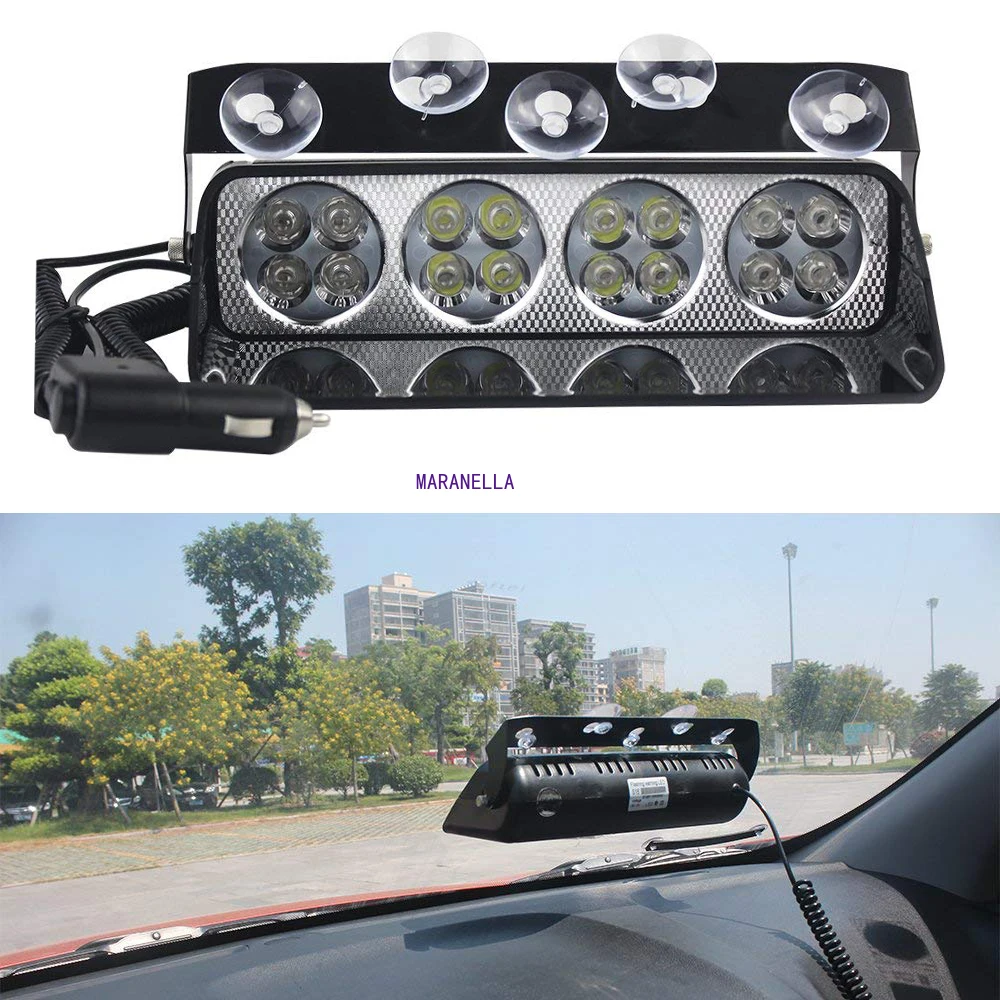 LED Car windshield Emergency Strobe Flasher Light Police flashing Warning Lights Fog Lamp safety
