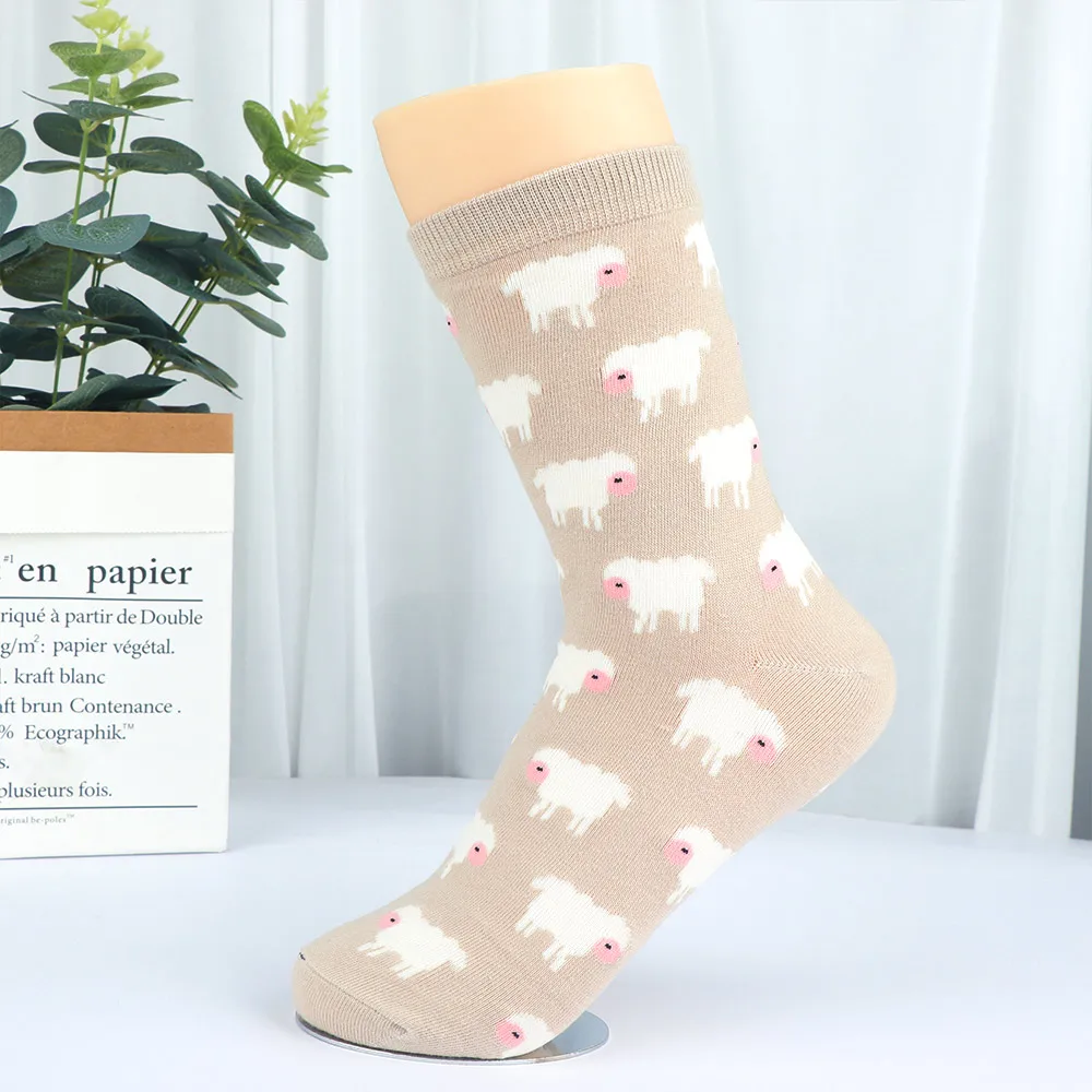 Harajuku/носки с рисунками животных для женщин и девочек; сезон весна-осень-зима; повседневные забавные носки; хлопковые носки