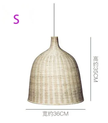 Креативная бамбуковая люстра деревянные чашки для чая комнаты открытый ручной тканый ротанг освещение китайский ротанговый абажур
