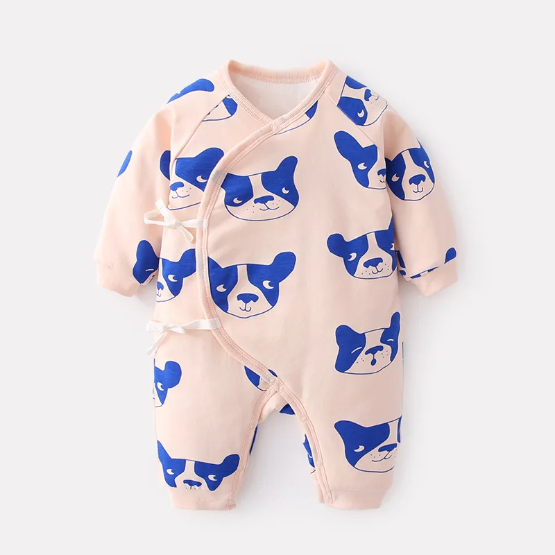 Комбинезон для новорожденных; осенне-зимняя одежда для малышей; Комбинезон для маленьких девочек; Одежда для маленьких мальчиков; Детский комбинезон; 11,11 - Цвет: pink dog