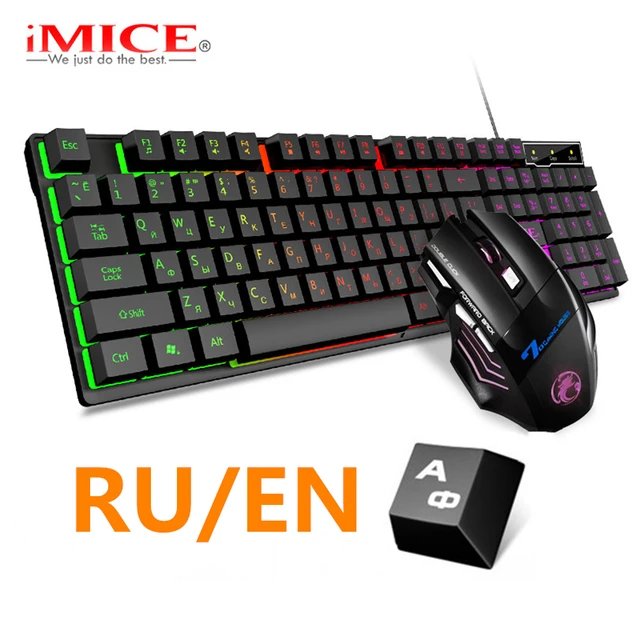 Keyboard and Mouse Kit Set Wired RGB 104 Keys Caps Mechanical Feel Gaming  Keyboard and Mouse Combo PC Gamer Set Up Game Laptop - AliExpress