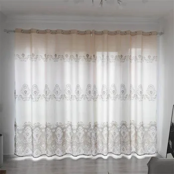 

Simple European Style Rust-Proof Wood Grain Blackout Curtains Bedroom Living Room Study Finished Printed Curtains
