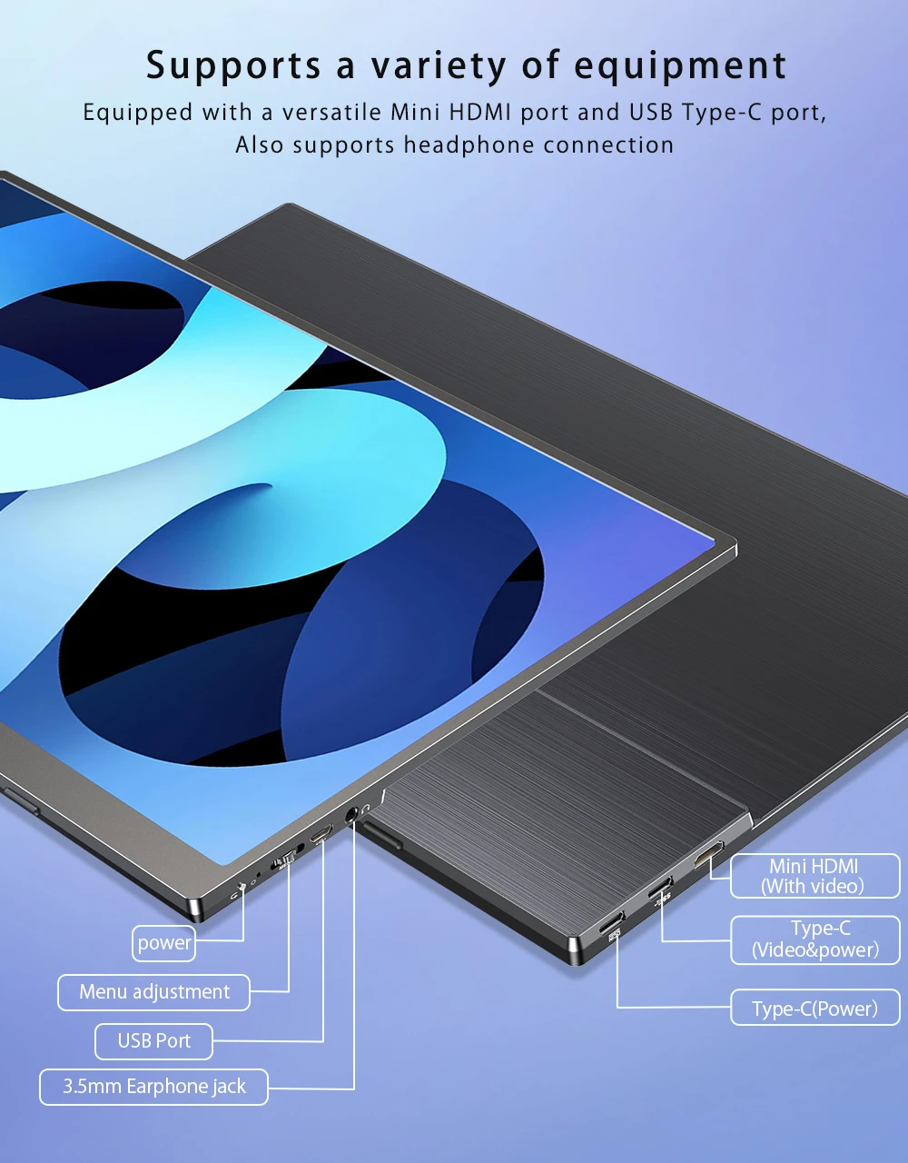 UPERFECT Q1 ޴  15.6ġ QLED 1080P USB C  ° ȭ 100% DCI-P3 8Ʈ 500Nits Ʈ PC Ʈ ĵ  Ŀ  Mac Steam Deck 