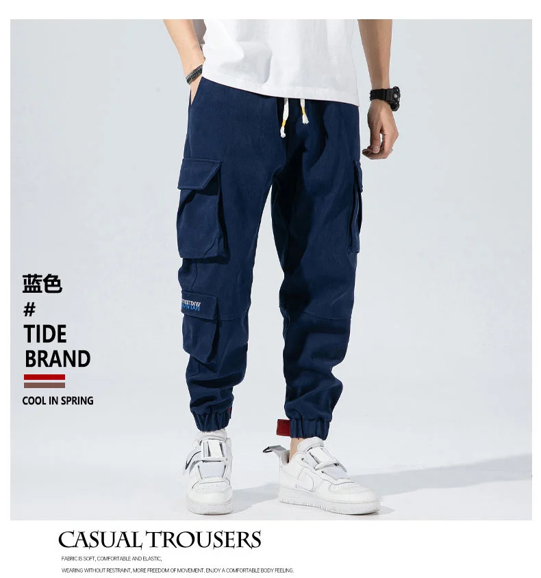 pants fashion 2021Hip Hop Joggers Men Cargo Pants Pockets Track Tactical Casual Techwear Male Trousers Sweatpants Sport Streetwear Size 8XL casual pants for men