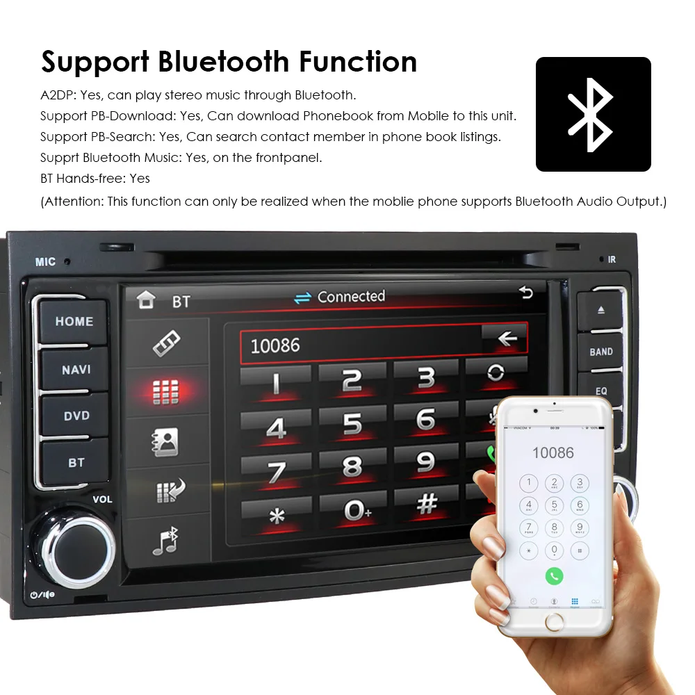 Cheap Mirror link 7 Inch Car DVD radio  For V W  VolksWagan T ouareg Transporter T5 Multivan 2004-2011 8G map card TPMS BT  DAB+ OBD2 10
