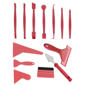 

13pcs/set Car Vinyl Wrap Tool Kit Film Wrapping Window Tinting Squeegee Ice Remover Cleaning Wash Utility Knife Car Accessories