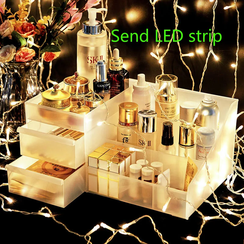 

Large Capacity Makeup Organizer Cosmetic Storage Box Drawer Dressing Table Nail Polish Organizer Makeup Box Cosmetic Organizer