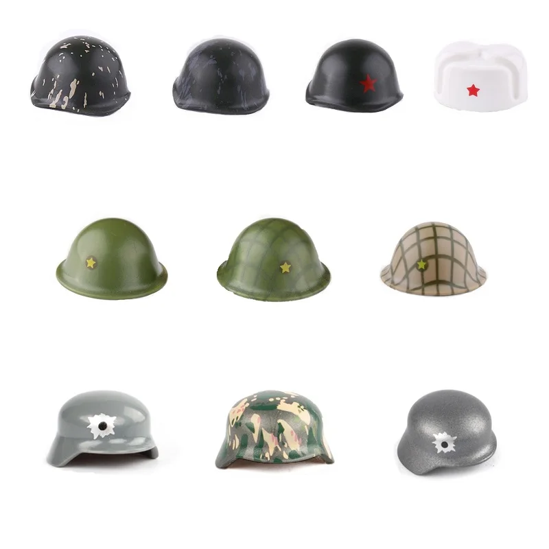 20pcs Military Soldier Army Hat Accessories For Building Blocks Figures Toys 