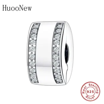 

Fit Original Pandora Charms Bracelet 925 Sterling Silver Heart Flower Enamel Mix Zirconia Lock Clip Stopper Bead Berloque Bangle
