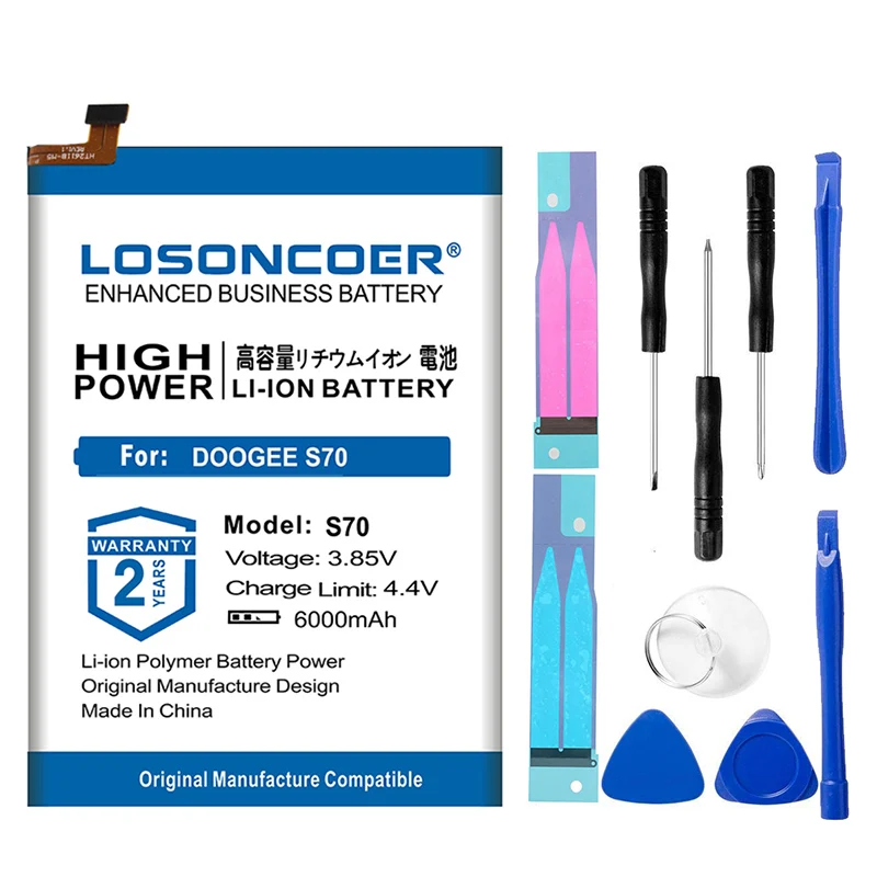 LOSONCOER 0 Cycle S70 6000mAh аккумулятор Для DOOGEE S70/S70 Lite аккумулятор высокой емкости для телефона